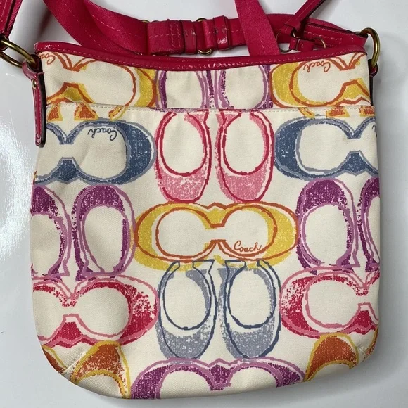 Authentic coach bag and wallet multicoloured canvas - Picture 7 of 14